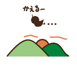 Cute green birds sticker #12170598