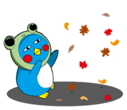 Kawaii Pentarou meets a frog sticker #12171279