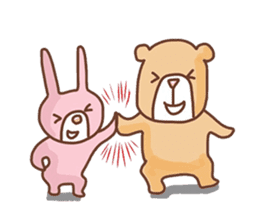 Pastel color Kuma&Rabbit sticker #12171389