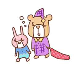 Pastel color Kuma&Rabbit sticker #12171391