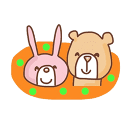 Pastel color Kuma&Rabbit sticker #12171393