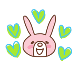 Pastel color Kuma&Rabbit sticker #12171400