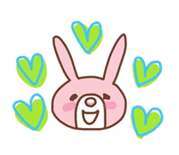 Pastel color Kuma&Rabbit sticker #12171400