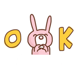 Pastel color Kuma&Rabbit sticker #12171410