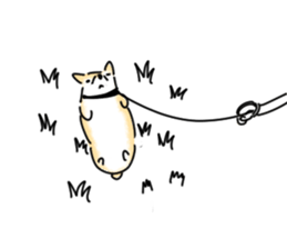 dog&woman sticker #12172668