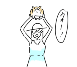 dog&woman sticker #12172692