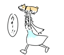dog&woman sticker #12172693