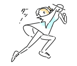 dog&woman sticker #12172694