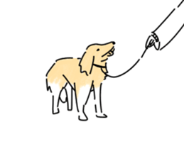 dog&woman sticker #12172695