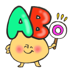 Blood type series Mr. AB mushroom sticker #12173556