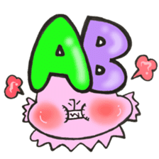 Blood type series Mr. AB mushroom sticker #12173563