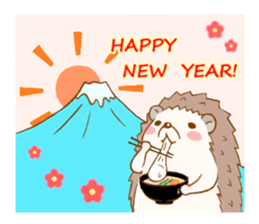 Feeling of the hedgehog sticker #12173909