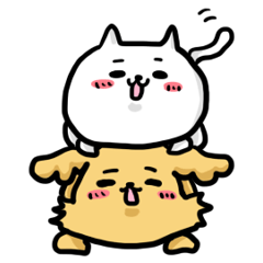 Cat is Nya. Dog is wan.