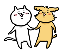 Cat is Nya. Dog is wan. sticker #12175764