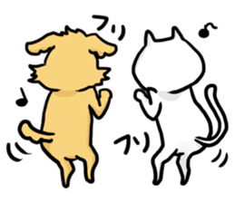 Cat is Nya. Dog is wan. sticker #12175768