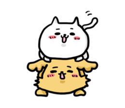 Cat is Nya. Dog is wan. sticker #12175771
