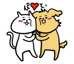 Cat is Nya. Dog is wan. sticker #12175773