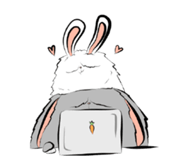 The Fluffy Fatty Rabbit sticker #12176476