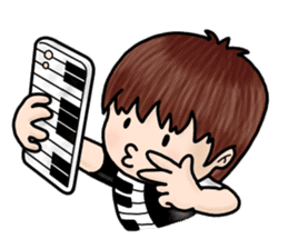 PI & OO - THE LITTLE PIANIST sticker #12176816