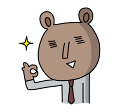 Office worker Bear sticker #12177832
