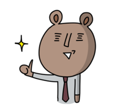 Office worker Bear sticker #12177852