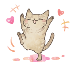 Daily life of Brown tabby Cat sticker #12178911