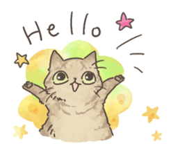 Daily life of Brown tabby Cat sticker #12178912
