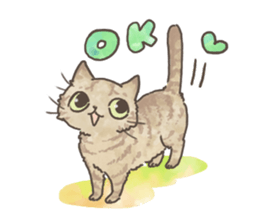 Daily life of Brown tabby Cat sticker #12178913