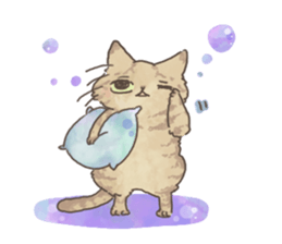 Daily life of Brown tabby Cat sticker #12178914