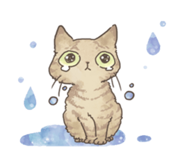 Daily life of Brown tabby Cat sticker #12178916