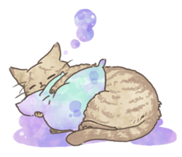 Daily life of Brown tabby Cat sticker #12178918