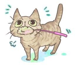 Daily life of Brown tabby Cat sticker #12178921