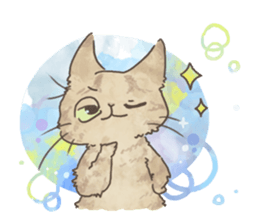 Daily life of Brown tabby Cat sticker #12178924