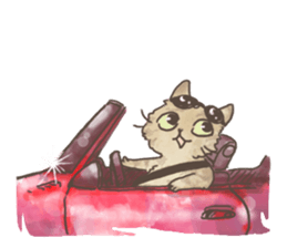 Daily life of Brown tabby Cat sticker #12178925