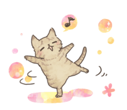 Daily life of Brown tabby Cat sticker #12178928
