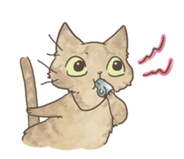 Daily life of Brown tabby Cat sticker #12178930