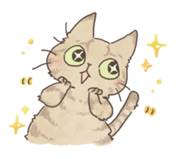 Daily life of Brown tabby Cat sticker #12178932