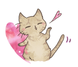 Daily life of Brown tabby Cat sticker #12178934