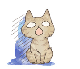 Daily life of Brown tabby Cat sticker #12178935