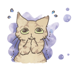 Daily life of Brown tabby Cat sticker #12178936