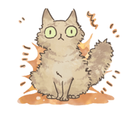 Daily life of Brown tabby Cat sticker #12178939