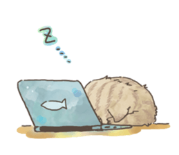 Daily life of Brown tabby Cat sticker #12178942