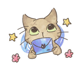 Daily life of Brown tabby Cat sticker #12178946
