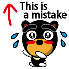 Black Eyebrows Bear 20 ( English )