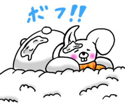 chillin rabbit 2 sticker #12181162