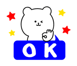 White bear contacts a family sticker #12182112