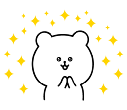 White bear contacts a family sticker #12182139