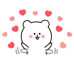 White bear contacts a family sticker #12182140