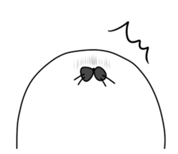 fluffy harbor seal sticker #12183681