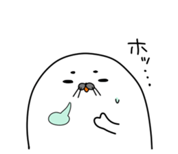 fluffy harbor seal sticker #12183705